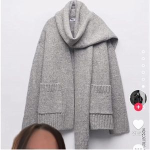 Viral Zara Toteme Scarf Cardigan